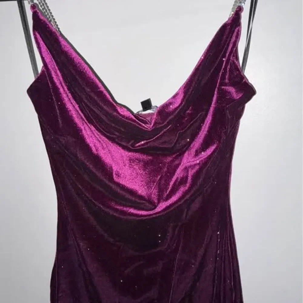 Purple Velvet Sparkly Dress